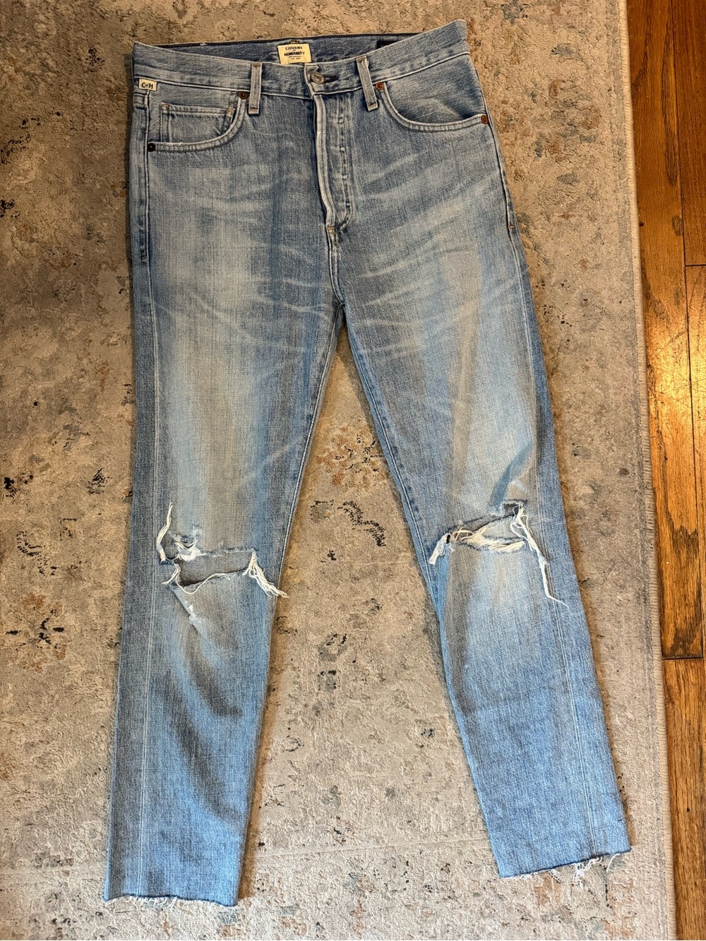 Citizens of Humanity Light Blue Distressed Jeans